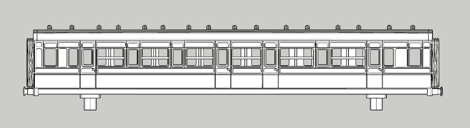 (image for) LSWR Panelled 7 cmpt Corridor Compo - d277
